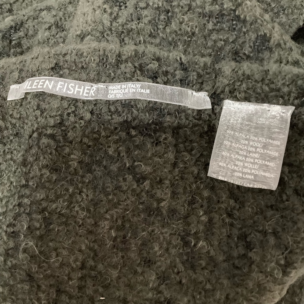 Eileen Fisher Green Alpaca Blend Scarf (C023) - Picture 3 of 7